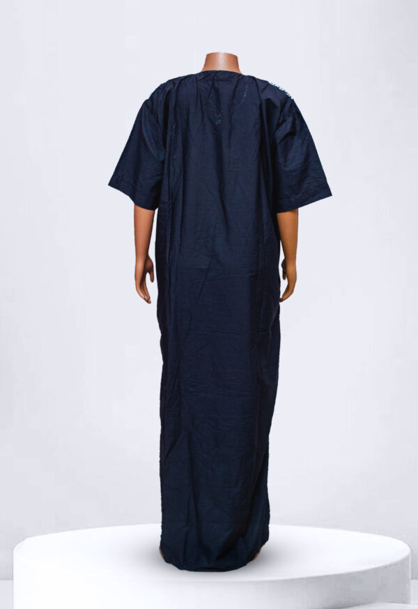 Red Pattern Adire Kampala Long Gown - Image 2