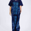 Blue Pattern Adire Kampala Long Gown