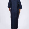 Blue/White Pattern Adire Kampala Long Gown - Image 2