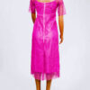 Hot Pink Lace Sleeve lace Maxi Dress - Image 2
