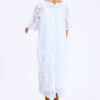 White Embroidered Lace Maxi Dress - Image 2