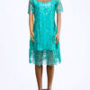 Turquoise Lace Maxi Dress