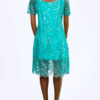Turquoise Lace Maxi Dress - Image 2