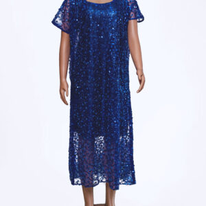 Navy Blue Squin Maxi Dress