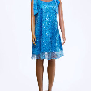 Baby Blue Sequin Mid Dress