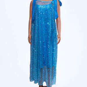 Baby Blue Sequin Maxi Dress