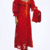 Burnt Orange 2 Piece Lace Maxi Dress