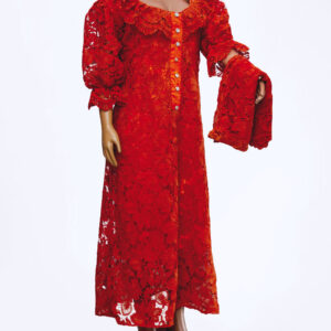 Burnt Orange 2 Piece Lace Maxi Dress