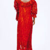 Burnt Orange 2 Piece Lace Maxi Dress - Image 2