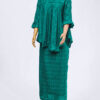 Elegant Forest Green Maxi Skirt & Blouse