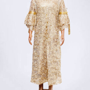 Golden Lace Maxi Gown