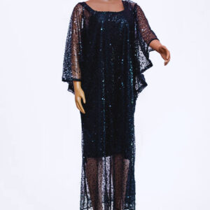 Midnight Black Sequin Maxi Gown