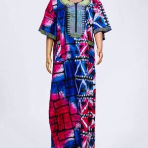 Tye and Dye Design Pattern Adire Kampala Long Gown