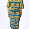 Ankara Short gown (Gold/Blue)