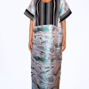 Brocade bubu with Aso oke