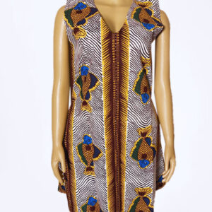 Sleeveless A Shape Gown