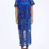 Navy-Blue Squin Maxi Dress