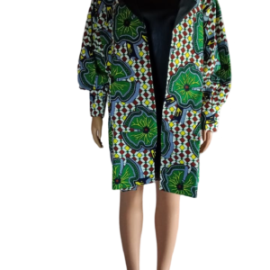 African Women Coat Ankara Print Long Jacket Wax 02