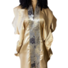 Kaftan Bubu With Pleated Shoulder and Tight Waist (Beige)