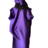 Kaftan Bubu With Pleated Shoulder and Tight Waist (Purple) - Image 2