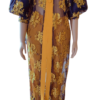 African Women in Lace Kimono Jacket and Pants (Yellow)