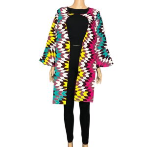 African Women Ankara Jacket Print Long