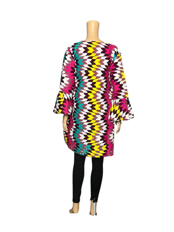 African Women Ankara Jacket Print Long - Image 2