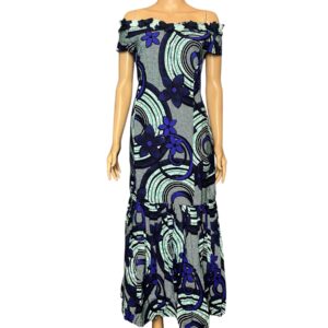 Aqua Blossom Gown