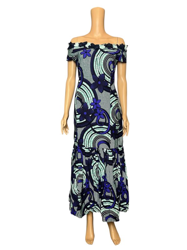 Aqua Blossom Gown