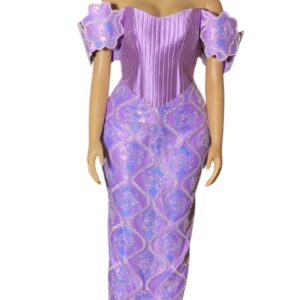 Violet Cascade Dress