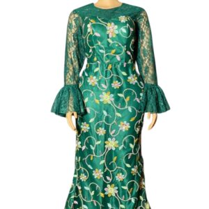 Floral Green Lace Elegance