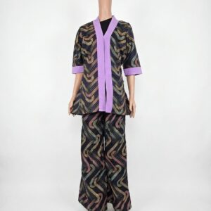 Geometric Abstract Print 2-Piece Lounge Set